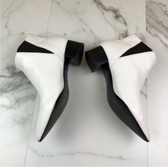 Steve Madden Shoes - Steve Madden White & Black Leather Bootie Boots